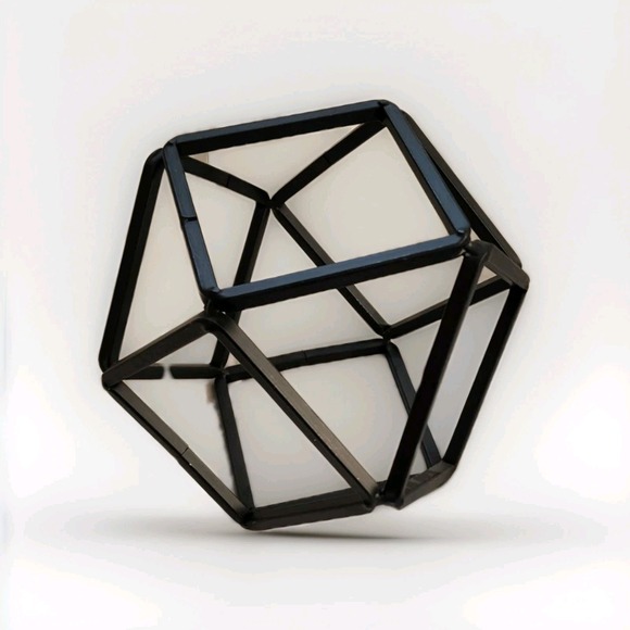 Other - 6 In Black Metal Geomtric‎ Tabletop Decor Shelfsitter
